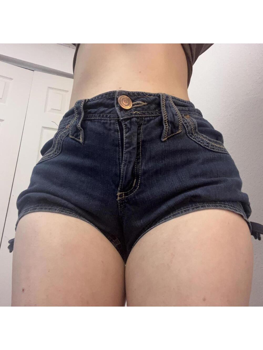 denim cargo shorts